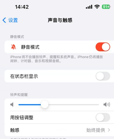 衡水苹果15Pro维修网点分享iPhone15Pro系列机型中隐藏静音图标 